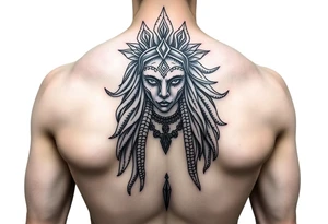 Sexy, powerful African goddess Leo tattoo tattoo idea
