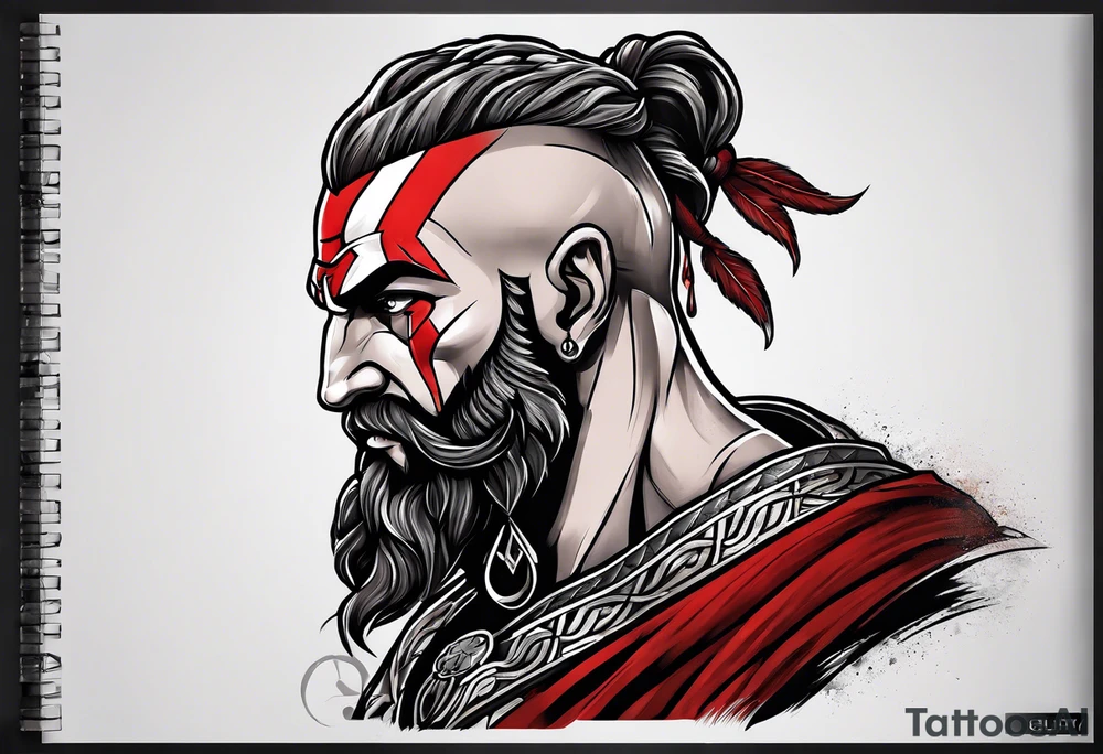 Greek god of war tattoo idea