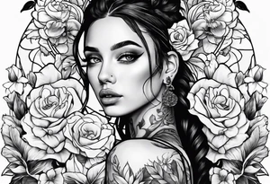 Something that goes with flowers tattoo idea