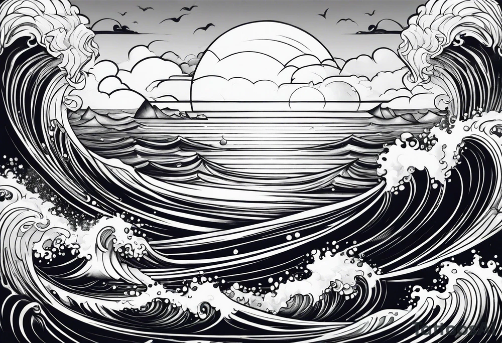torrential ocean tattoo idea