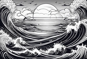 torrential ocean tattoo idea