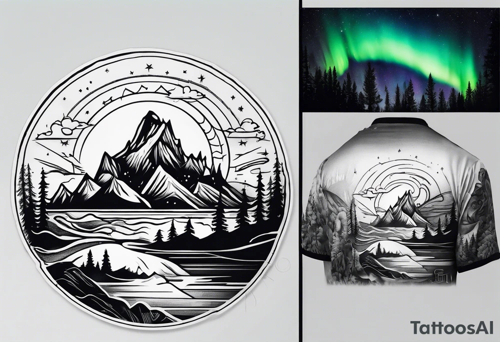 Aurora borealis tattoo idea