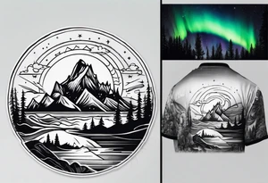 Aurora borealis tattoo idea