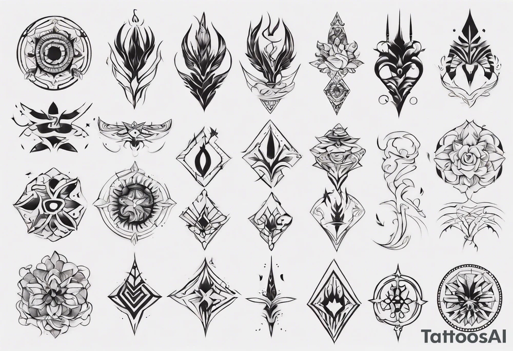 Minimalist Ornemental tattoo idea