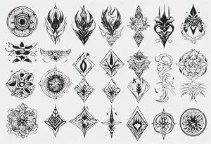 Minimalist Ornemental tattoo idea