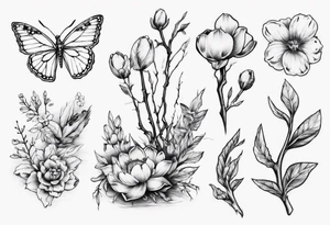 Small nature spring beside a oka tattoo idea