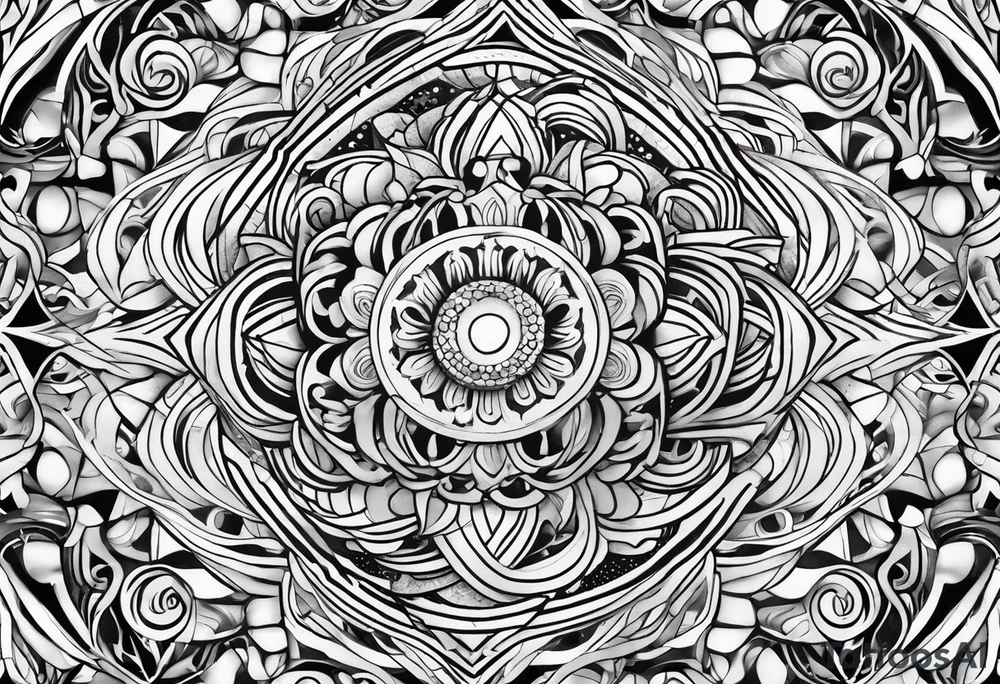Swirling snow tattoo idea