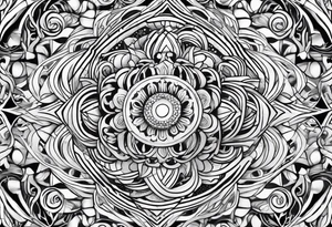 Swirling snow tattoo idea