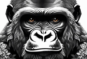 Gorilla jungle tattoo idea