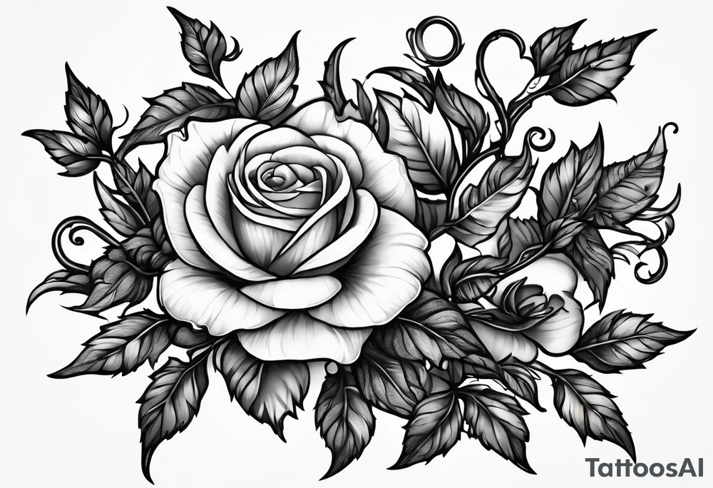 two thorn vines wrapping around arm tattoo idea