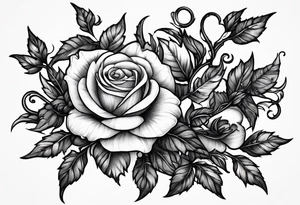 two thorn vines wrapping around arm tattoo idea