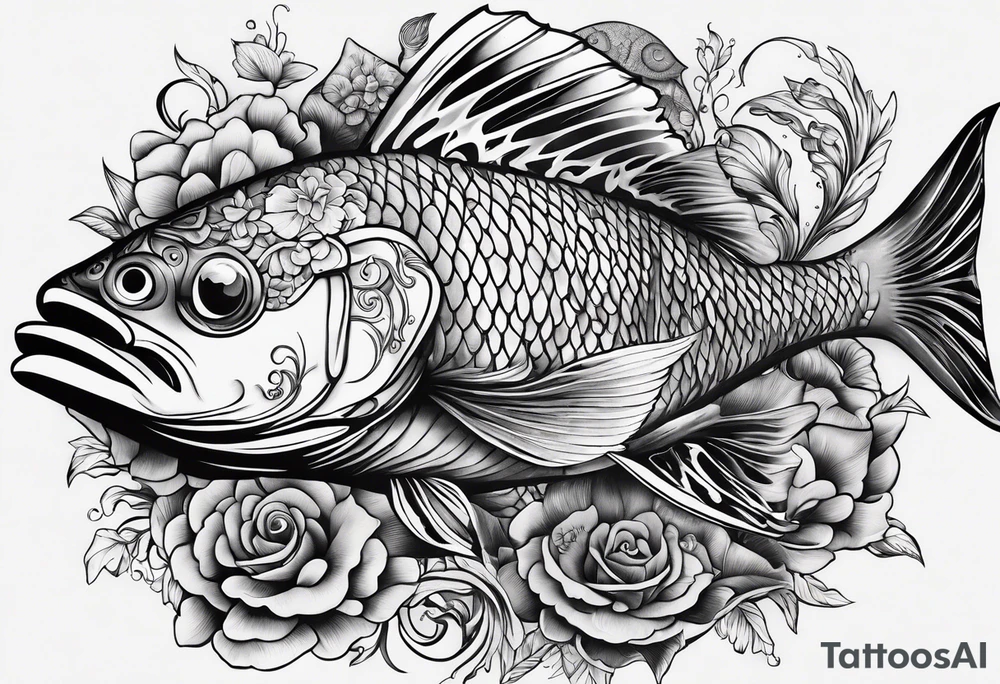 Bone fish tattoo idea