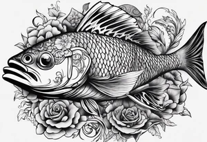 Bone fish tattoo idea
