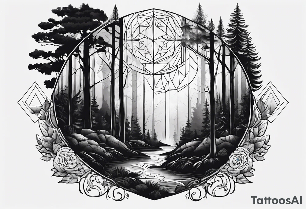 dark forest tattoo idea