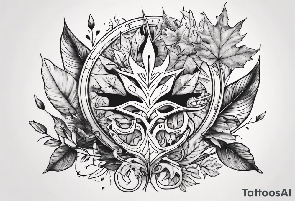 a tattoo that goes good with leafes tattoo idea
