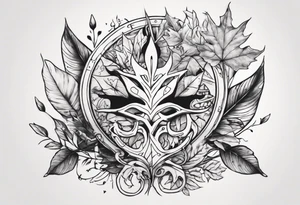 a tattoo that goes good with leafes tattoo idea