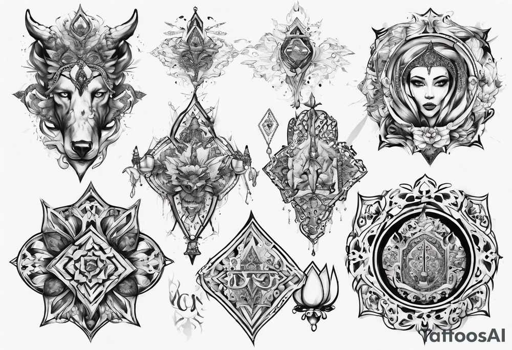 king royal morocco back tattoo idea