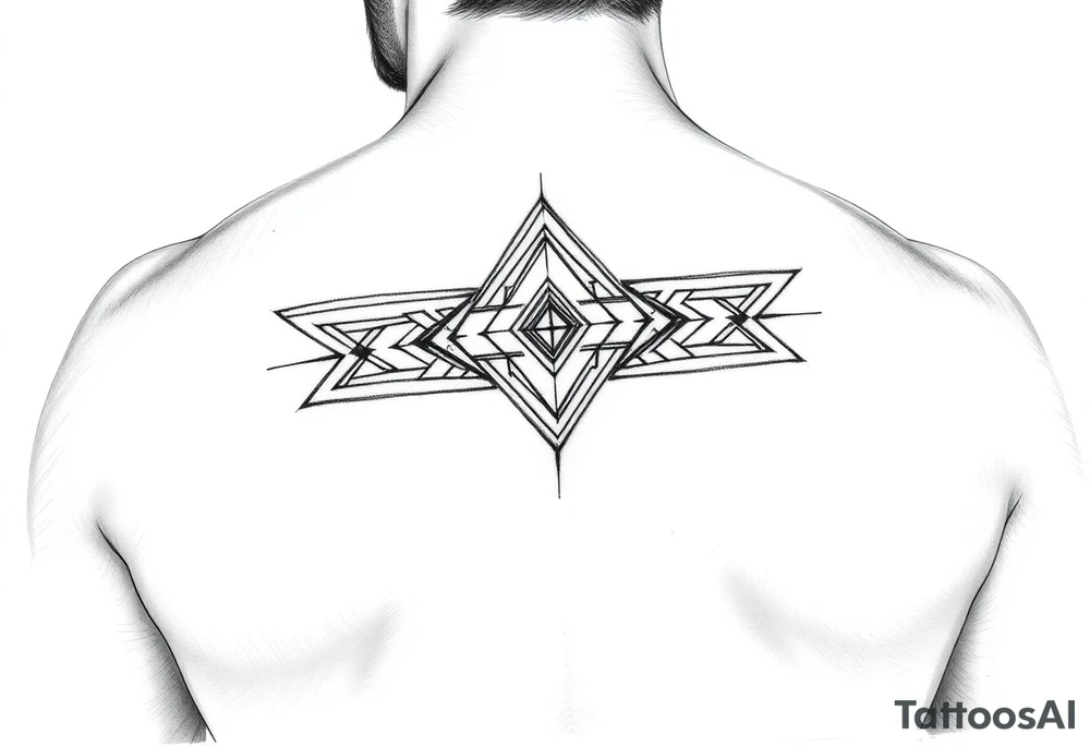 geometric armband tattoo idea