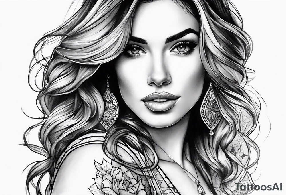 Pretty woman tattoo idea