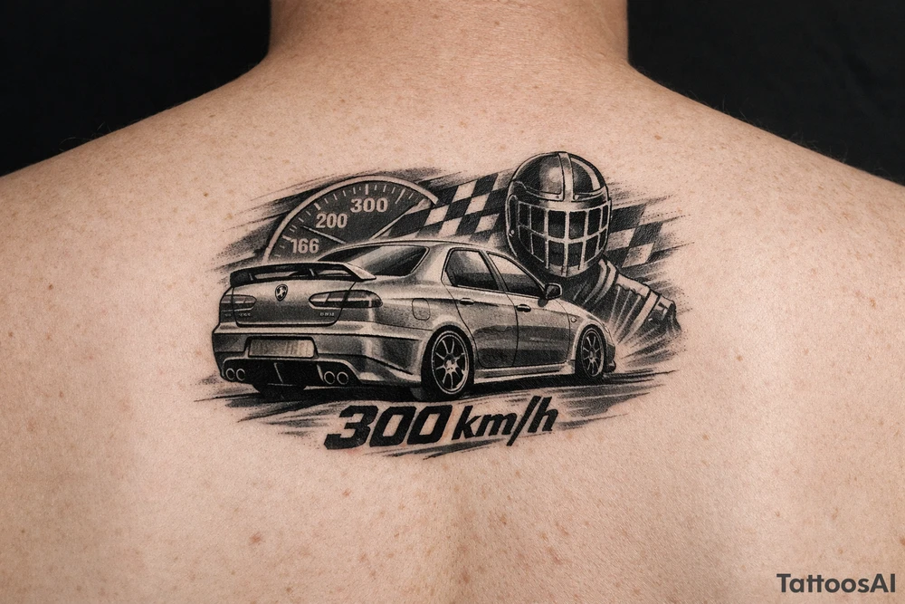 Alfa romeo 156 gta 
 cager 300 kmh tattoo idea