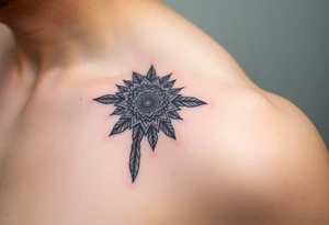 spiritual feathers ornamental mandala shaman tattoo idea