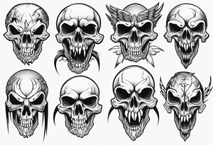 condor skull tattoo idea