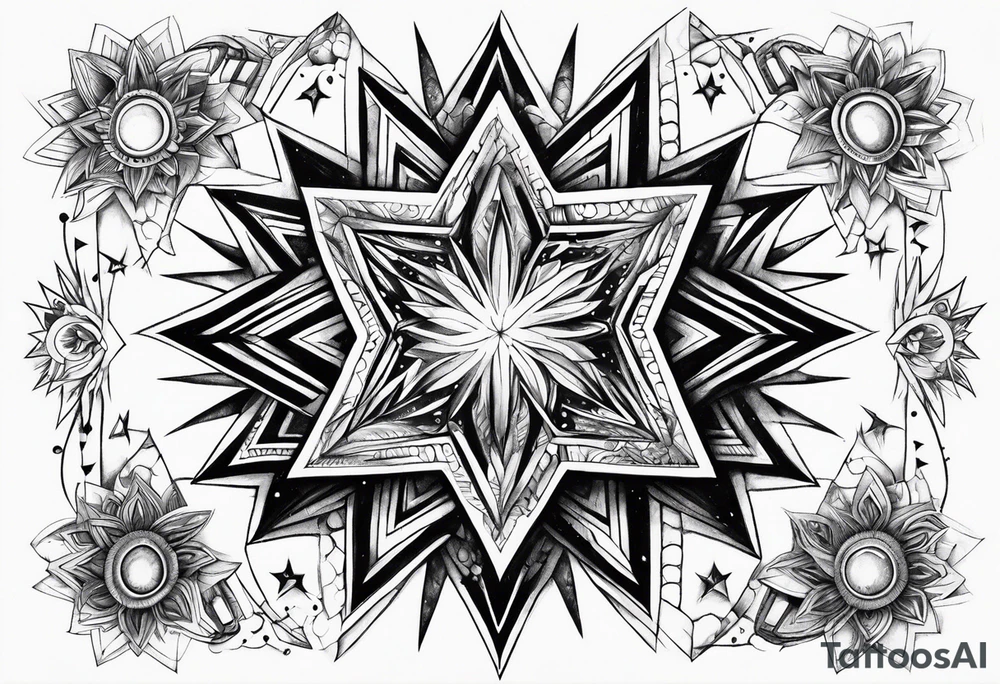 Supernova star tattoo idea