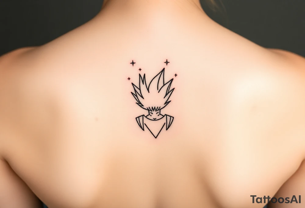 legendary dragonball z scene with energy aura and power effects tattoo idea