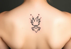 legendary dragonball z scene with energy aura and power effects tattoo idea