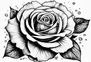 rose raining petals tattoo idea