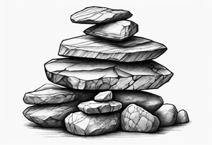A stack of rocks balancing on top of each other tattoo idea