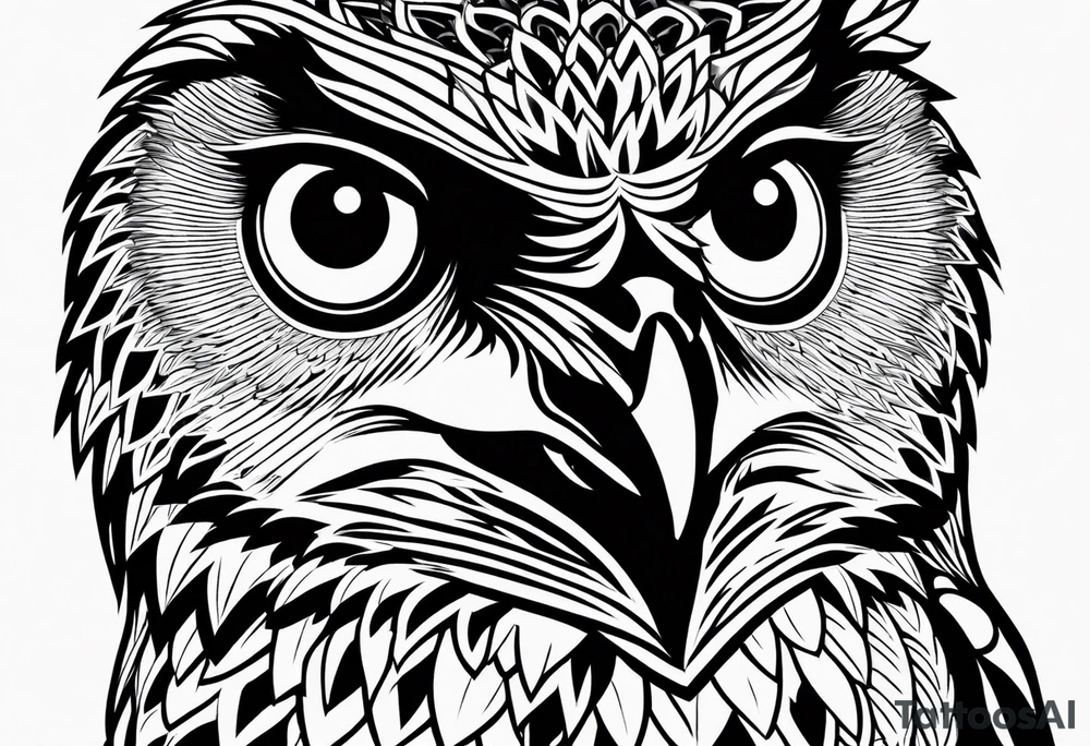 Powerful owl tattoo idea