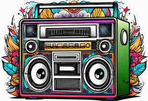 1980'S BOOM BOX tattoo idea