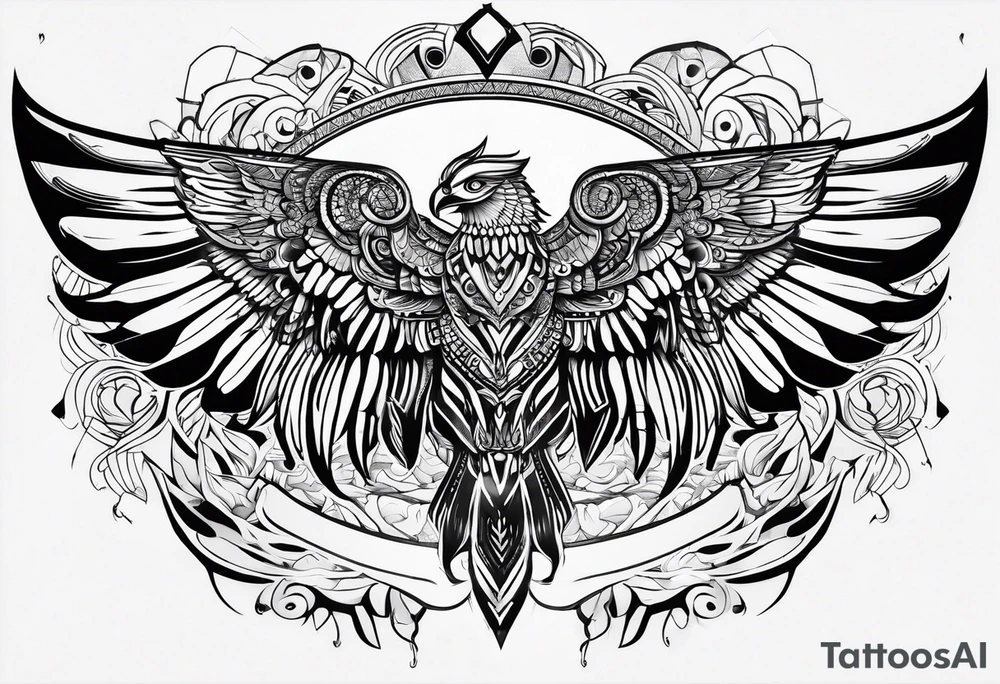 egyptian wings tattoo idea