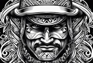 Ironworker tribal tattoo idea