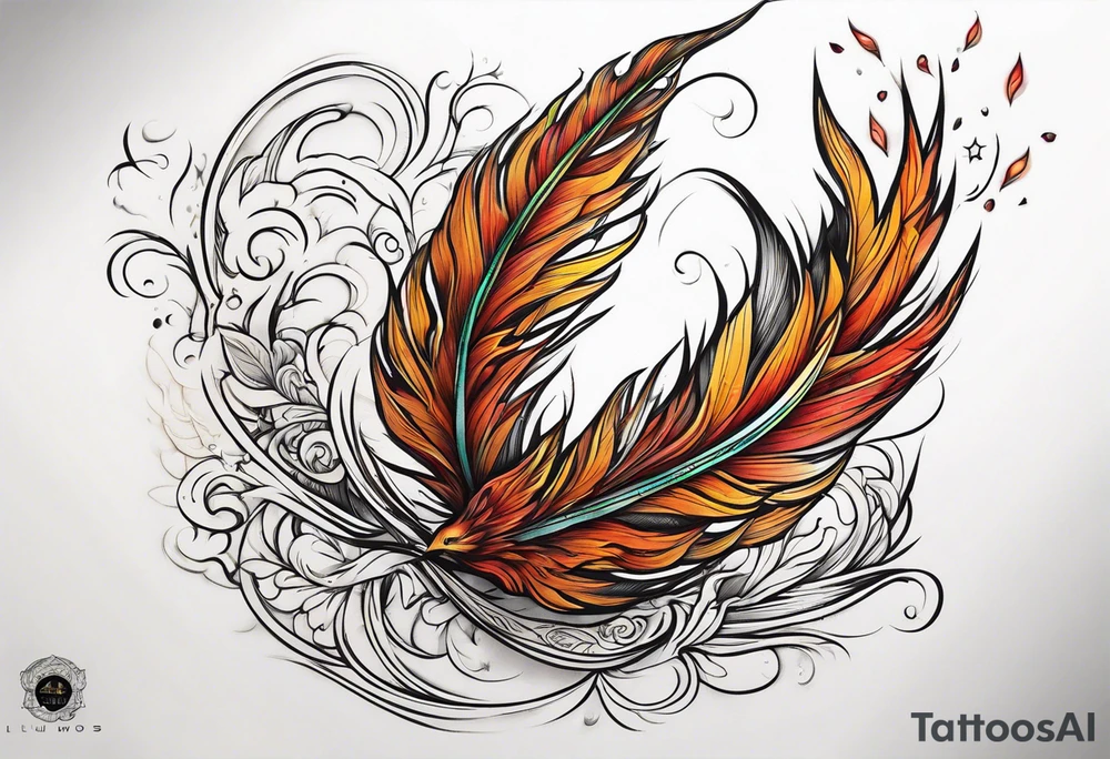 Lumos Phoenix feather tattoo idea