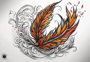 Lumos Phoenix feather tattoo idea