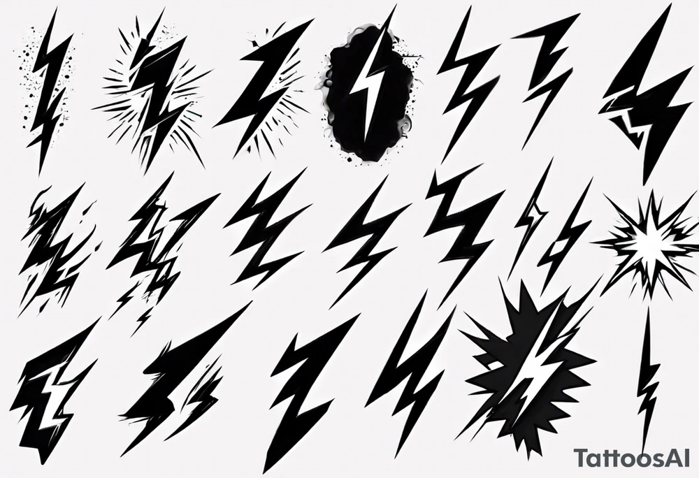 Lighting bolts tattoo idea