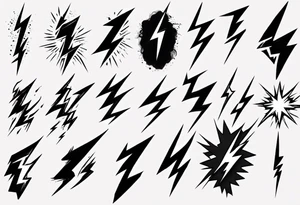 Lighting bolts tattoo idea