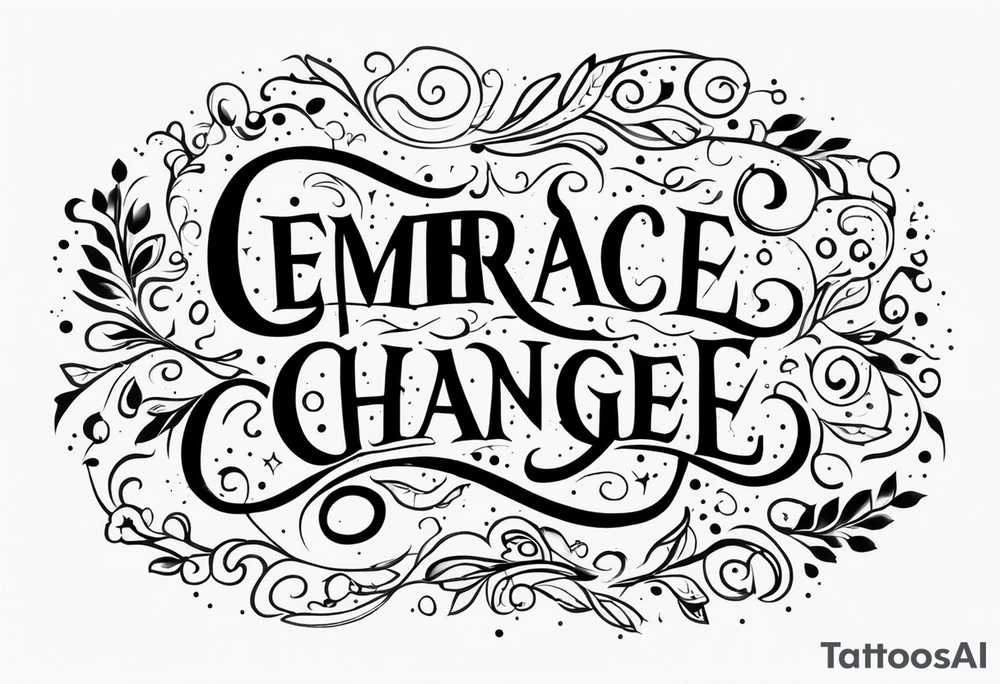 Embrace change tattoo idea