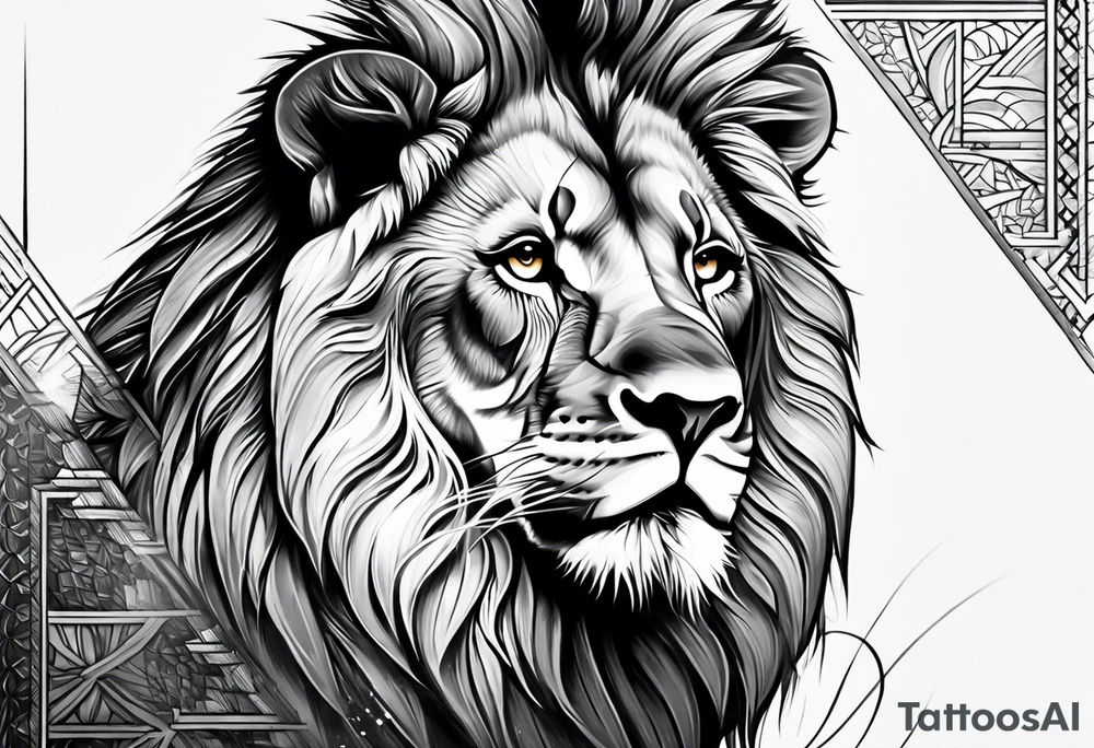 a majestic lion tattoo idea