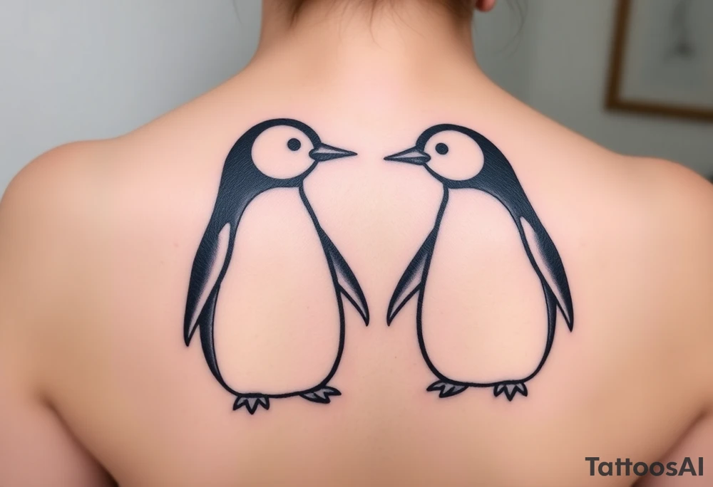 Penguin couples tatto tattoo idea