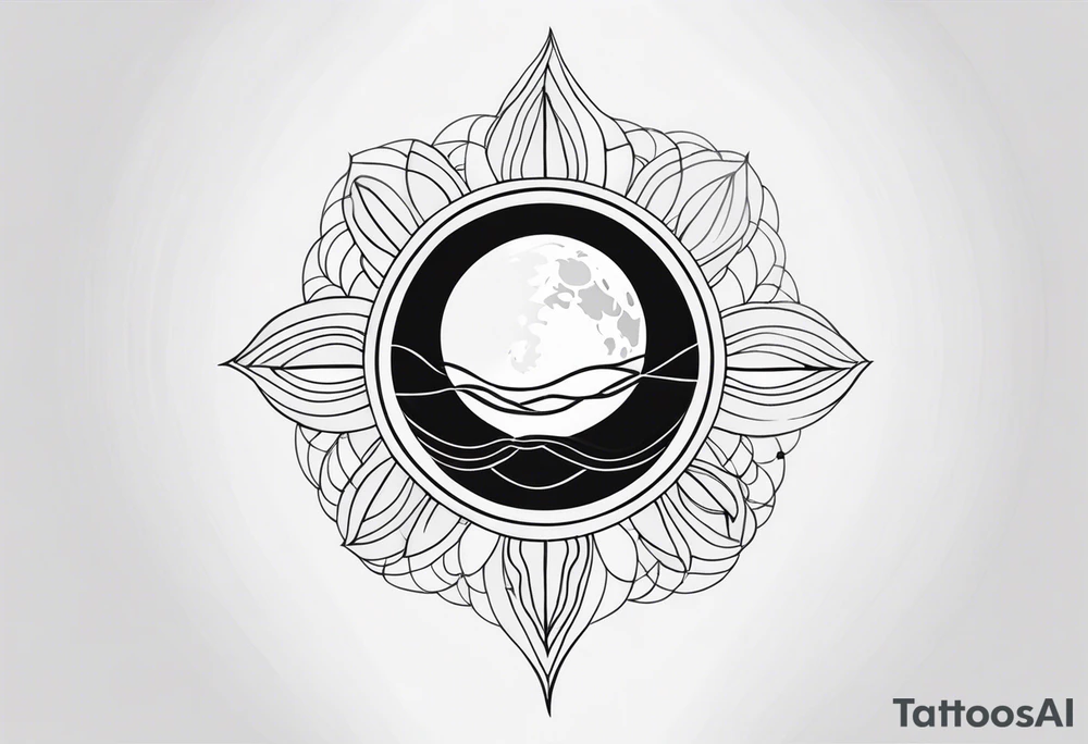 sacred moon tattoo idea
