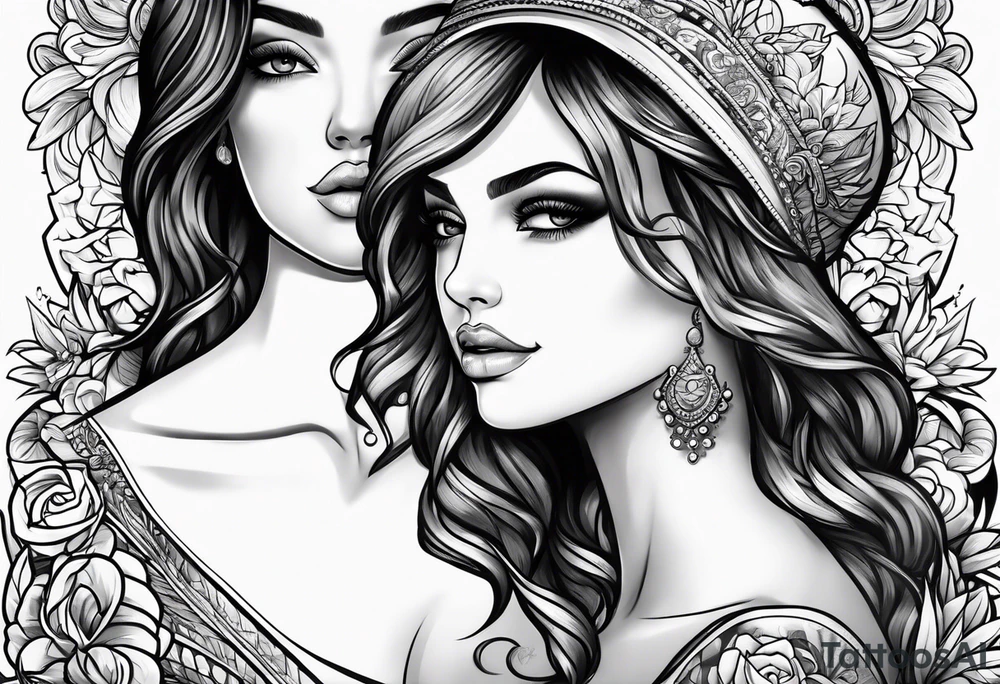sibling tatoo 1 male 2 female tattoo idea