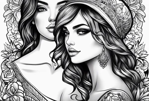 sibling tatoo 1 male 2 female tattoo idea
