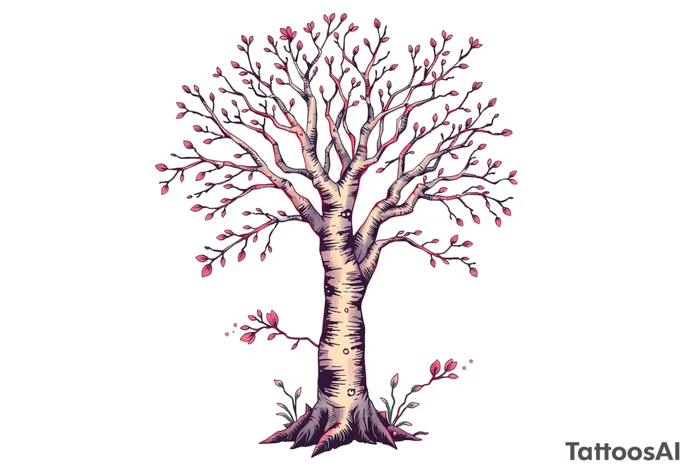 birch tree tattoo idea