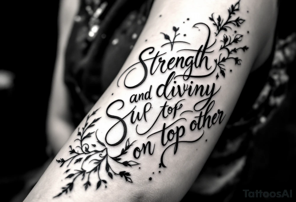 Strength and divinity on top of each other tattoo idea