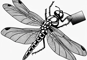 dragonfly made from barbed wire tattoo idea