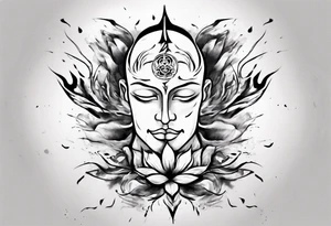 Abstract inner peace for men tattoo idea