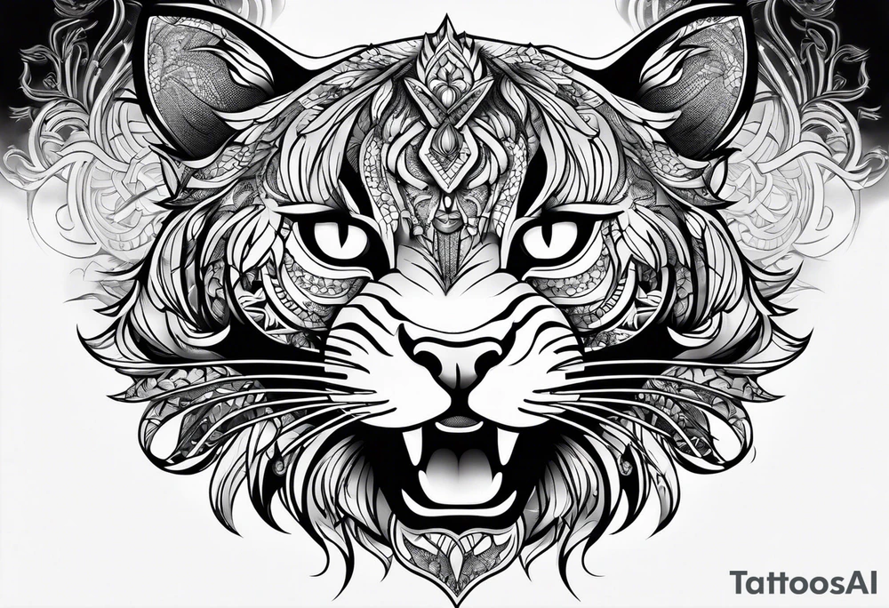 Big cat tattoo idea